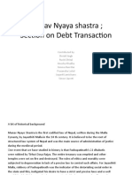 Manav Nyaya Shastra Section On Debt Transaction