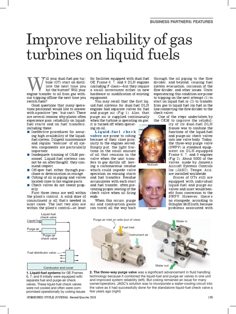 Enhancing Dual-Fuel Turbine Reliability | PDF | Valve | Liquid ...