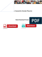 Apache Cassandra Sample Resume