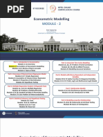 Econometric Modelling: Module - 2