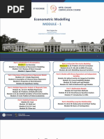 Econometric Modelling: Module - 1