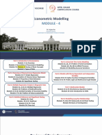 Econometric Modelling: Module - 4