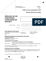 English As An Additional Language or Dialect: ATAR Course Examination, 2017 Question/Answer Booklet
