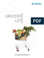 Diabetes Grocery-List