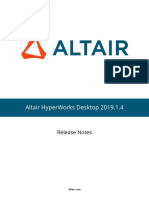 Altair Hyperworks Desktop 2019.1.4: Release Notes