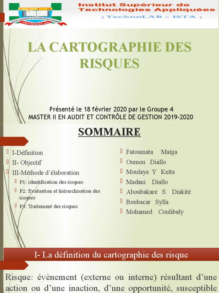 Cartographie des Risques : Méthodologie et Objectifs | PDF | Risque ...