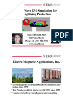 EMA3D Full Wave EM Simulation For Lightning Protection