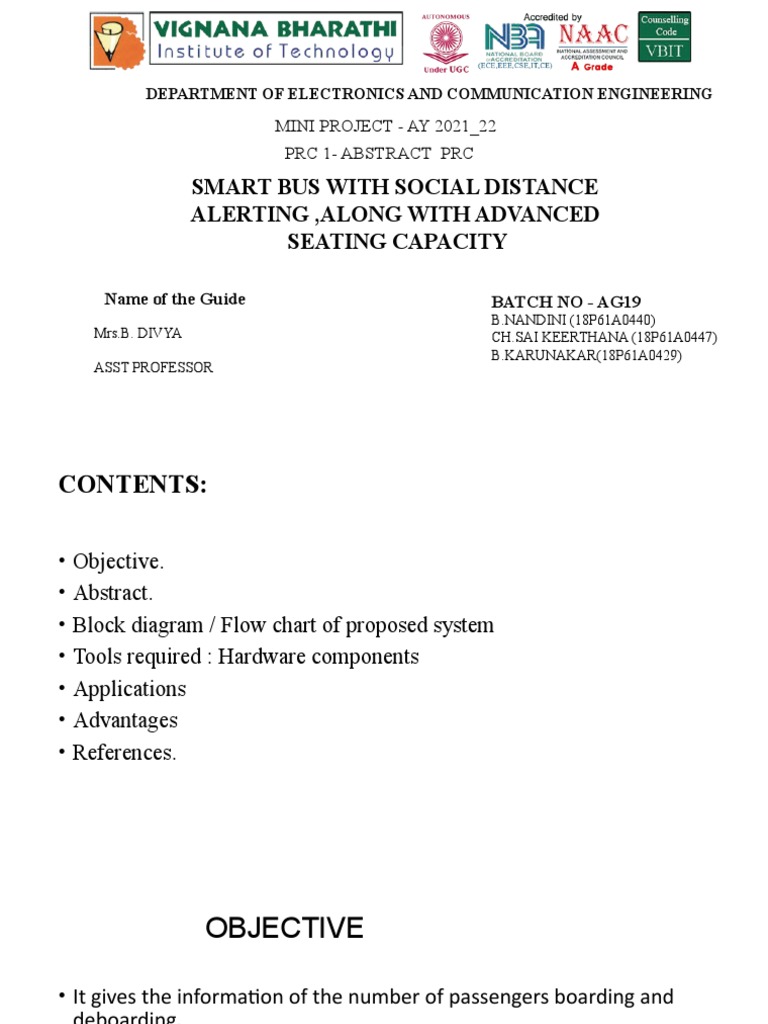 Smart Bus Social Distance System | PDF | Bus | Public Transport