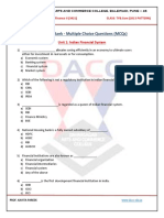 Question Bank - Multiple Choice Questions (MCQS) : Unit 1: Indian Financial System