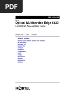 Optical Multiservice Edge 6130: Local Craft Access User Guide