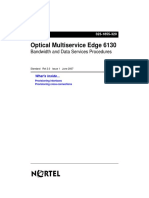Optical Multiservice Edge 6130 Bandwidth and Data Services Procedures