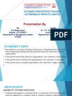 A Study On Customer Perception Towards Sri Vinayaka Automobiles Private Limited