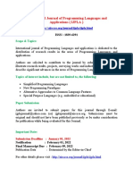International Journal of Programming Languages and Applications IJPLA