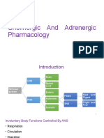 Cholinergic and Adrenergic Pharmacology