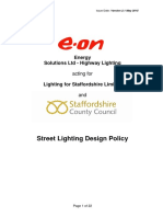 Discharge of Conditions - P - 2016 - 00474 E-On Street Lighting - Street Lighting Design Policy