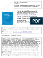 Total Quality Management: To Cite This Article: Gopal K. Kanji, Abdul Malek & Bin A. Tambi (1999) Total Quality