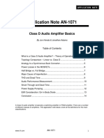 Application Note AN-1071: Class D Audio Amplifier Basics