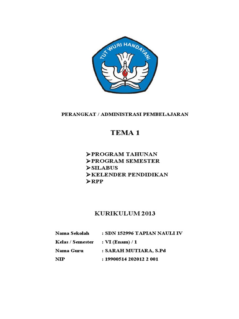 Sampul Perangkat Pembelajaran | PDF