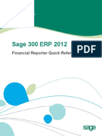 Sage 300 ERP 2012: Financial Reporter Quick Reference