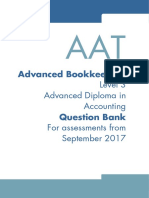 Level 3 - Advanced Bookkeeping - Question Bank