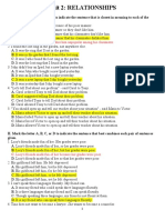 Unit 2 - Relationships - Test 2