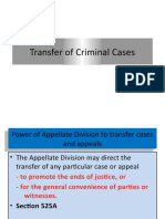 Transfer of Criminal Cases