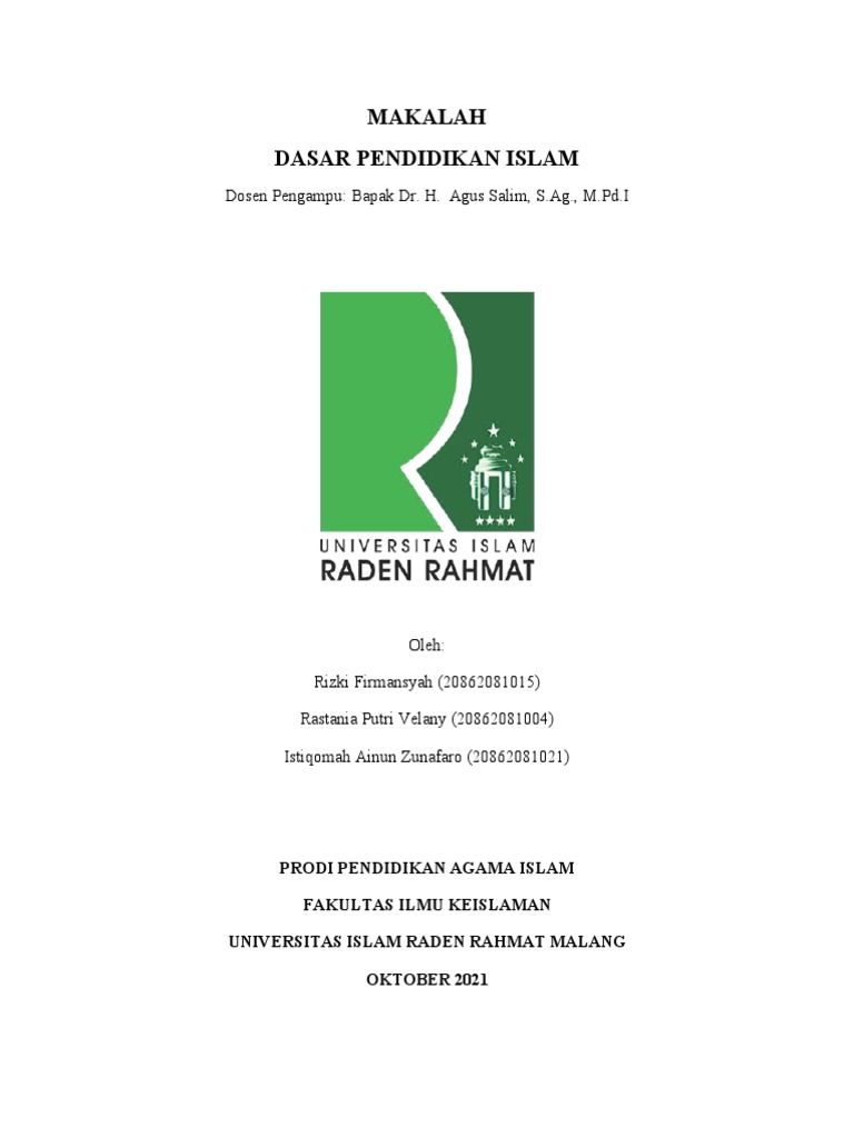 Dasar Pendidikan Islam dan Implementasinya | PDF