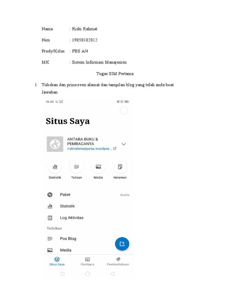 Tgs. SIM Riski Rahmat | PDF | Karier & Perkembangan | Bisnis