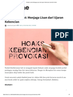 Khutbah Jumat - Menjaga Lisan Dari Ujaran Kebencian - Islam NU Online