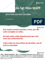 SGT MAX WOLFF ESA - ÁLGERBA - Questões