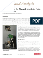 Testing and Analysis: Testing Plastics For Material Models in Finite Element Analysis