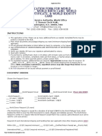 Application Form For World Passport, World Birth Card, World Birth Certificate, & World Identity Card