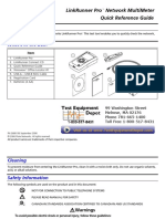 Fluke LinkRunner Pro Quick Reference