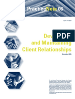 Developing and Maintaining Client Relationships