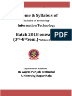 SChemeSyllabus B - Tech IT 2018 Update