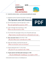 PASSIVE (Past) : Grammar Worksheet