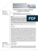 PaperScientific Validation of A Traditional Toothpaste Formulation To Treat Halitosis