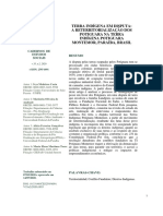 Terra Indígena em Disputa: A Reterritorialização Dos Potiguara Na Terra Indígena Potiguara Montemor, Paraíba, Brasil