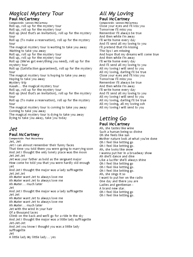 lips like b.o.a.c lyric Paul McCartney Song Lyrics Collection | PDF | Paul Mc Cartney What to Avoid When