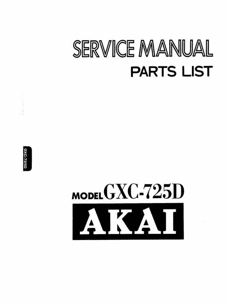 AKAI GXC725D ServiceManual PDF