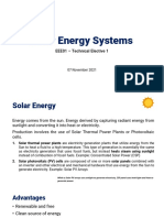 Solar Energy Systems: EEE01 - Technical Elective 1