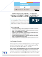 Comment l'assurrance et la protection sociale contribuent-elles à la gestion des risques dans les socciétés développées