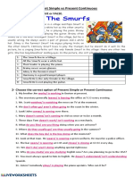 Present Simple Vs Present Continuous: 1-Read and Choose TRUE or FALSE