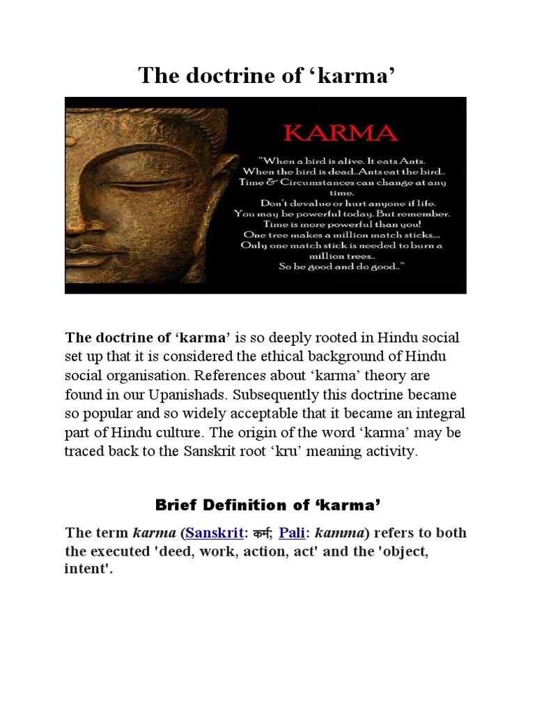 Understanding the Doctrine of Karma | PDF | Karma | Reincarnation