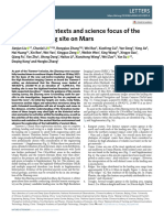 Geomorphic Contexts and Science Focus of The Zhurong Landing Site On Mars