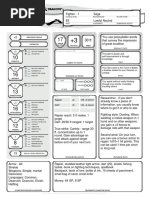 Character Sheet - Page 1 - Elf Fighter