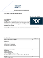 International Relations-Ii: Format For Course Curriculum