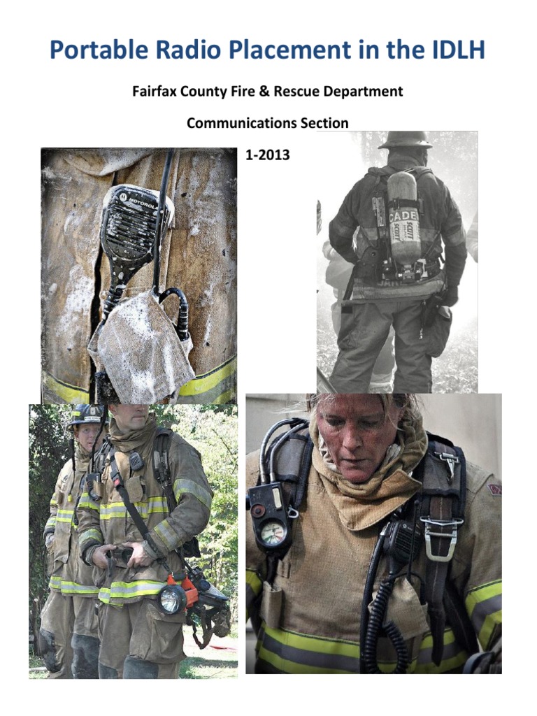 Portable Radio Placement IDLH PDF Radio Firefighter