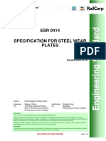 ESR 0414 Specification For Steel Wear Plates: Engineering Standard Rolling Stock