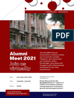 Invitation For BULMIM Alumni Meet 18th Dec 2021
